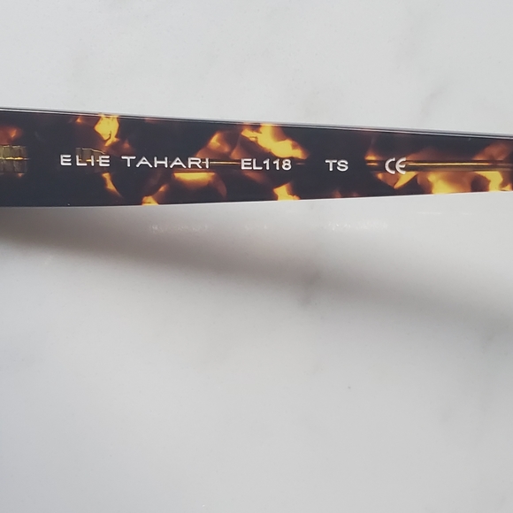 ELLIE TAHARI Brown EL118 Leopard Cateye Sunglasses - Picture 2 of 5